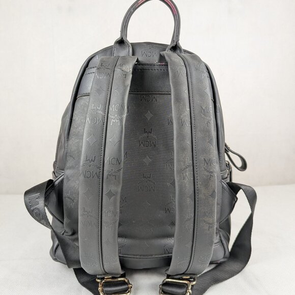 MCM Rucksack Visetos Black Canvas Small Leather Backpack main image 7